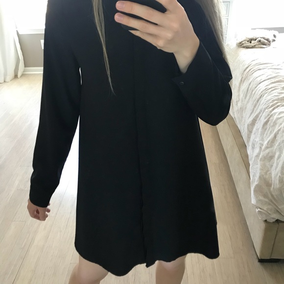 Black Shirt Dress - Picture 3 of 5